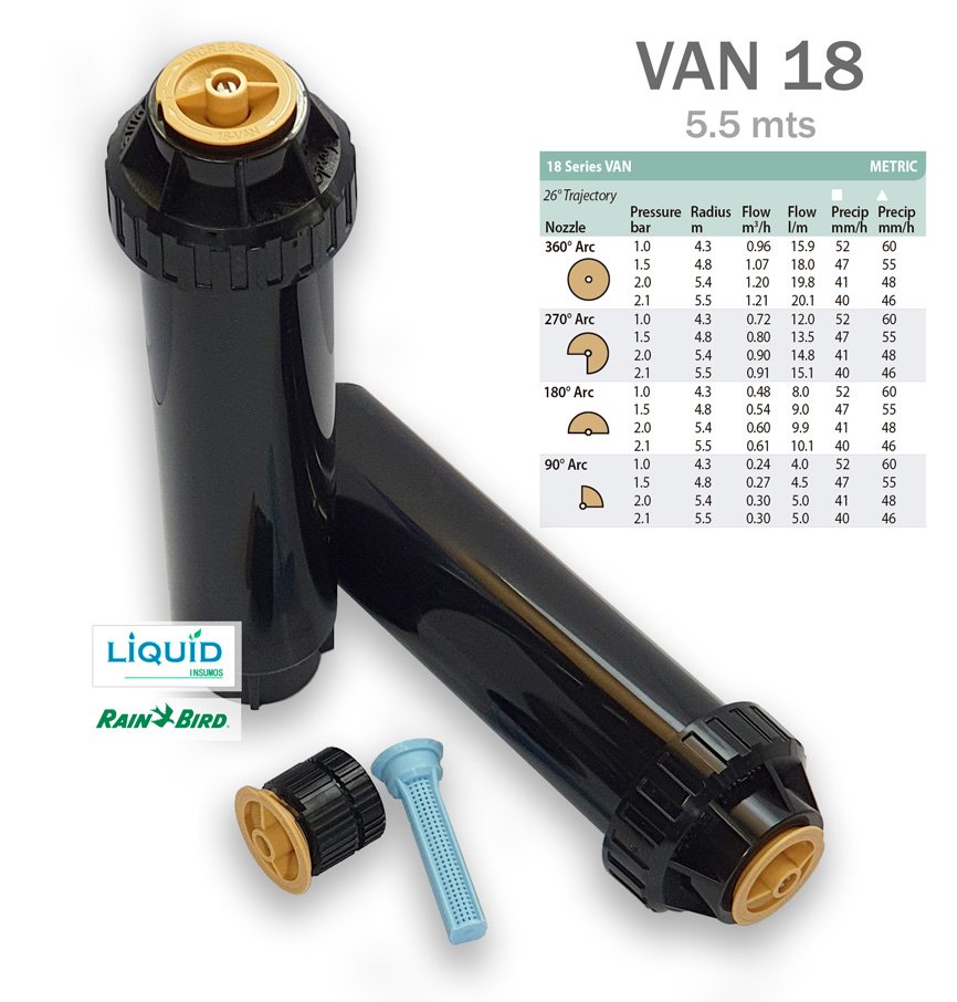 Tobera Rain Bird Uni-Spray ensamblaje completo